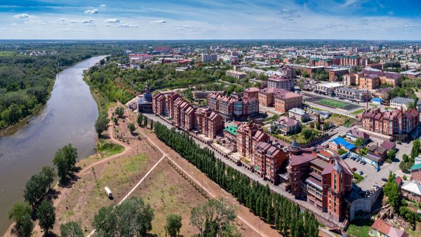 Вид Оренбурга с высоты птичьего полета