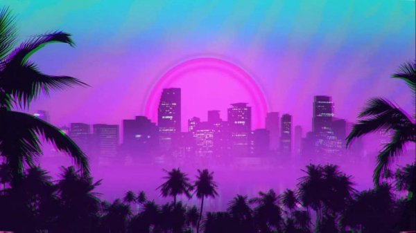 Хотлайн Майами пальмы 1920