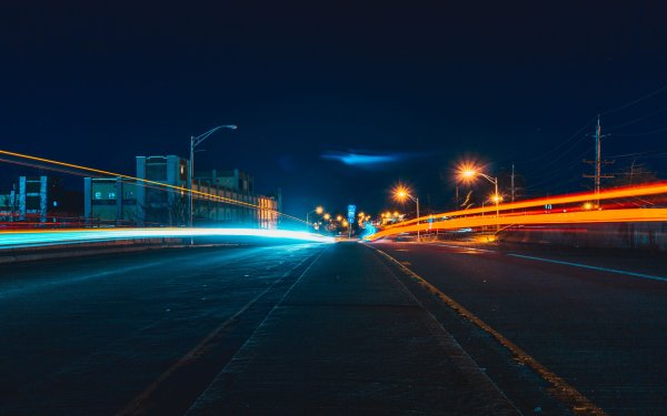 Ночной город дорога