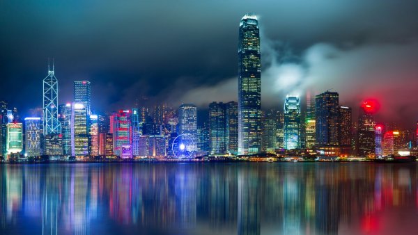 Обои на рабочий стол ночной город