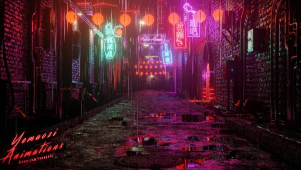 Cyberpunk City переулок