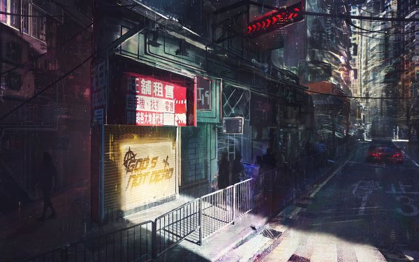 Cyberpunk 2077 улицы города