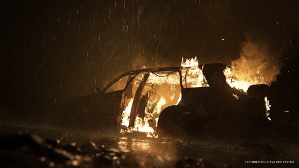 The last of us горящая машина