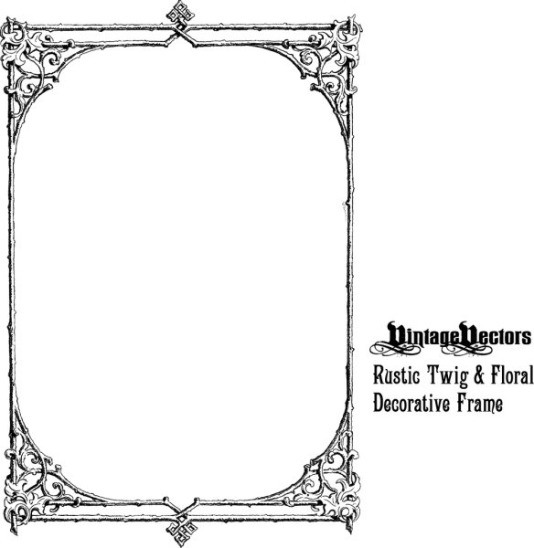 Векторная рамка в стиле готики