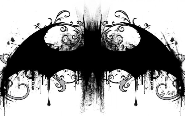 Летучая мышь арт чб