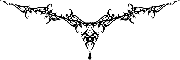 Готический узор черно белый