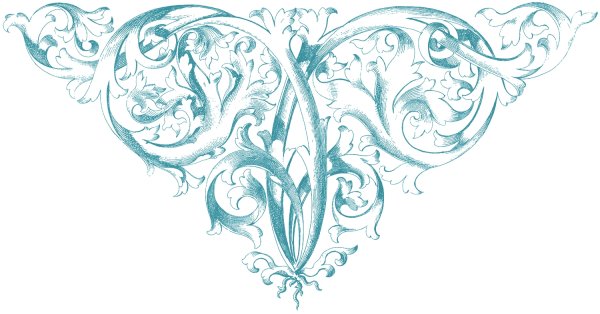 Готический орнамент на прозрачном фоне