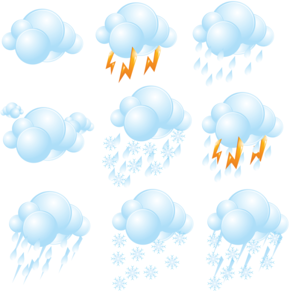 Осадки на прозрачном фоне