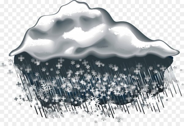 Тучка с дождиком и снегом