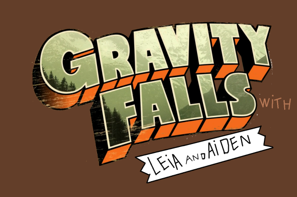 Надпись Гравити Фолз на белом фоне