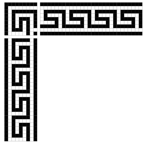 Греческий орнамент на прозрачном фоне