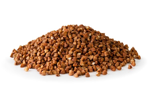 Кучка гречки на прозрачном фоне