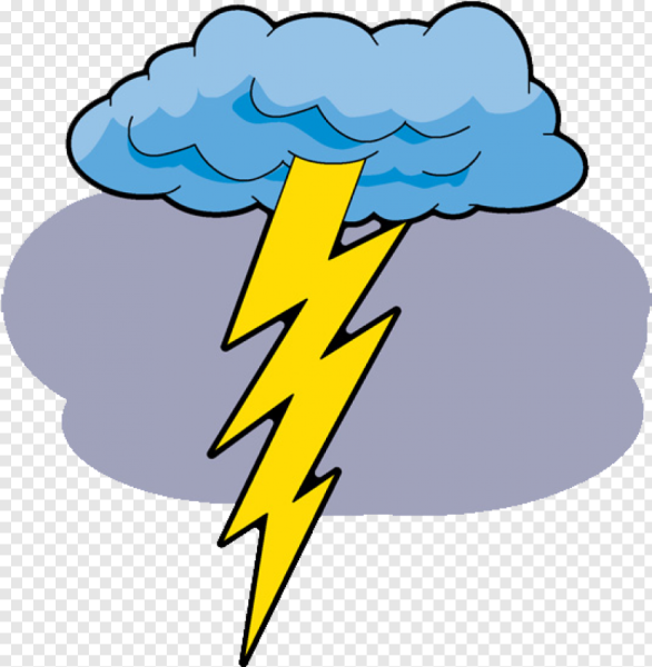 Облако с молнией рисунок