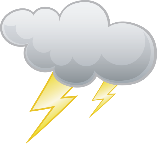 Молния в облаках