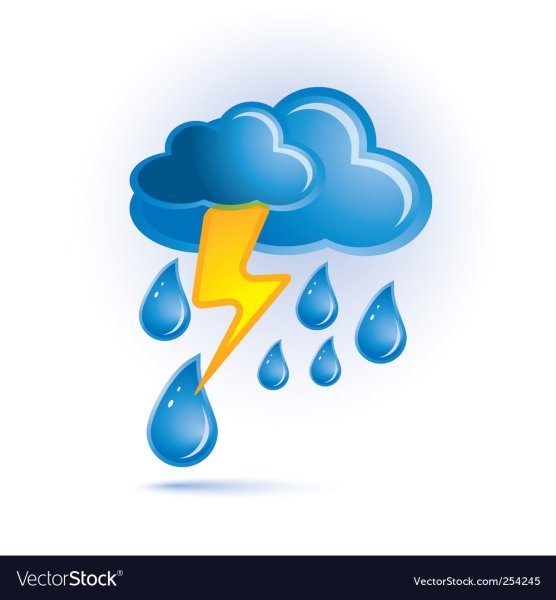 Гроза для детей на прозрачном фоне