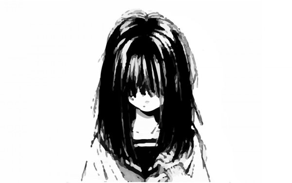 Чёлка закрывающая глаза аниме