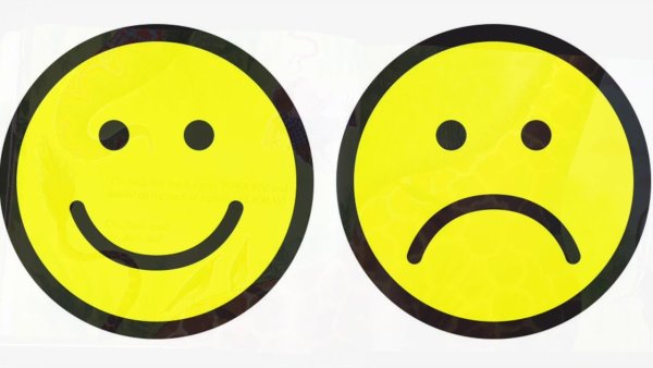 Смайлик радостный и грустный