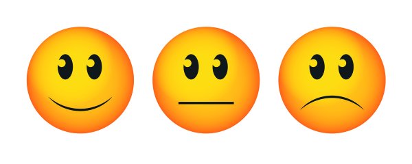 Грустный и веселый смайлик