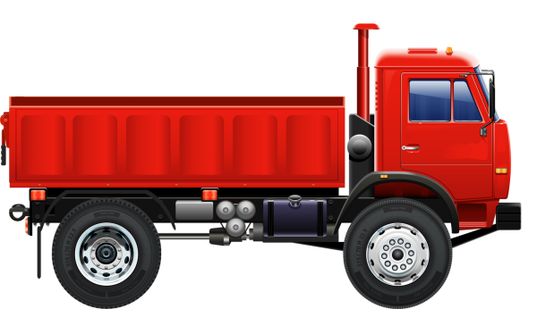 Грузовая машина на прозрачном фоне