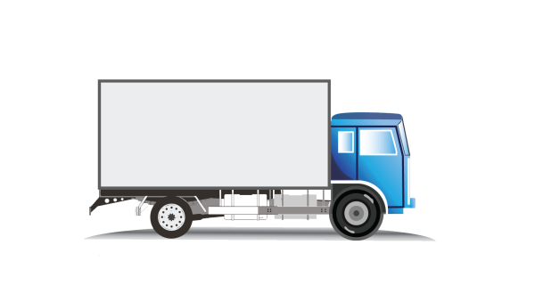 Грузовичок на белом фоне