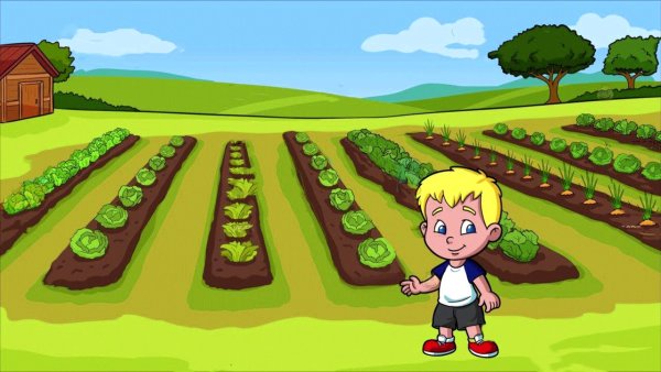 Огород с грядками для детей