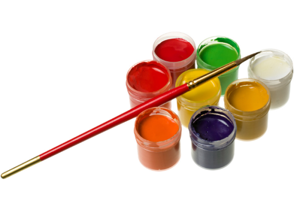 Краски гуашь на прозрачном фоне