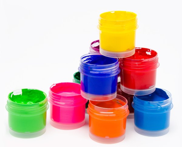 Краски в баночках для рисования