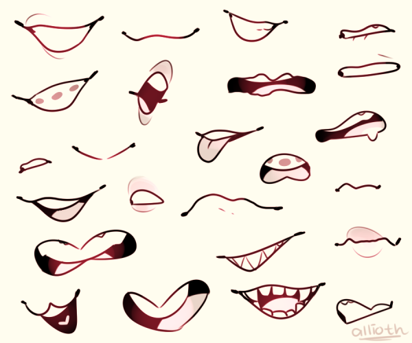 Аниме улыбка с клыками референсы