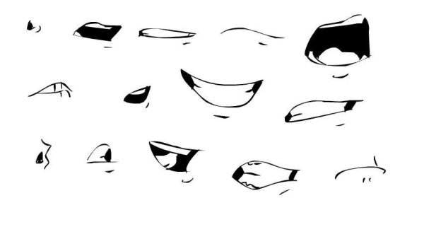 Аниме рты и носы