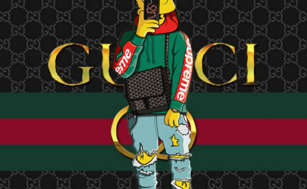 Обои в стиле гуччи