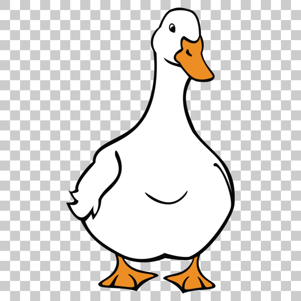 Гусь на прозрачном фоне
