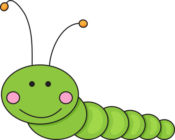 Гусеница мультяшная
