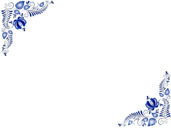 Гжель рамка для слайдом