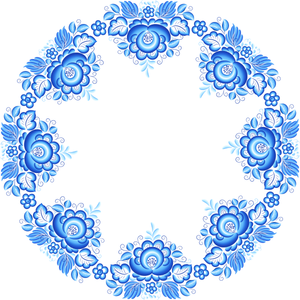 Круглые узоры голубой