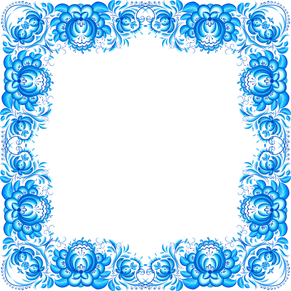 Рамка в стиле Гжель