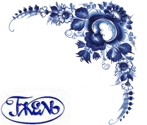 Рамочка в стиле Гжель