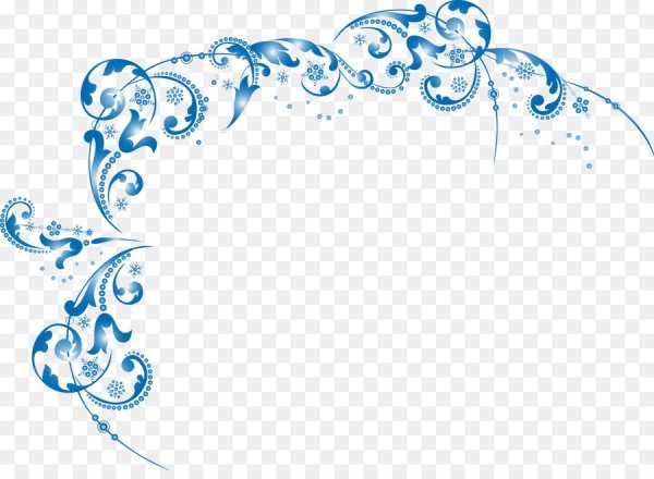 Синий узор на прозрачном фоне