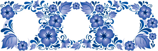 Рамка в стиле Гжель