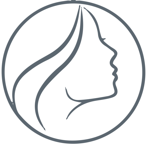 Контур женского лица логотип