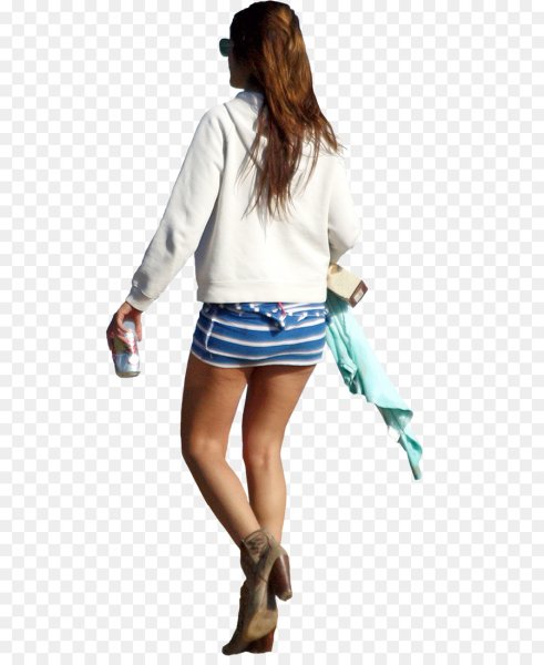 Девушка идет на белом фоне