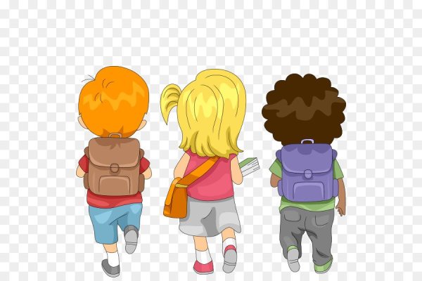 Ребенок со спины мультяшный