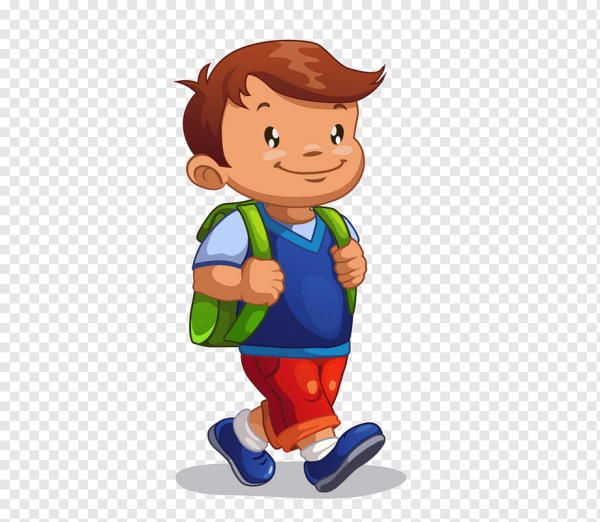Мальчик идет в школу