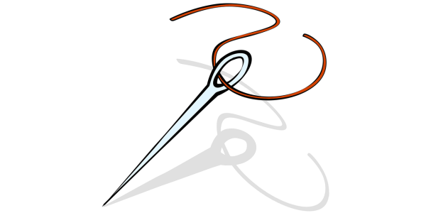 Иголка на прозрачном фоне