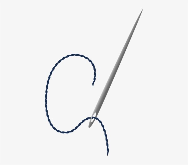 Игла на прозрачном фоне