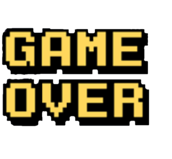 Game over надпись без фона