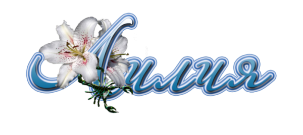 Лилия имя красивая надпись