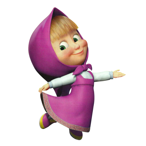 Герои Маша и медведь на прозрачном фоне