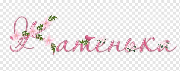 Имя Катя на прозрачном фоне