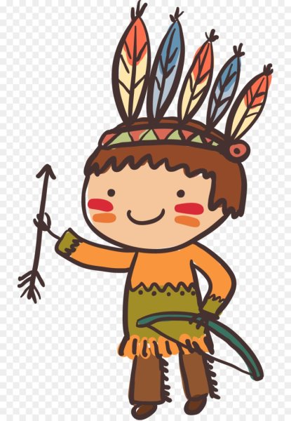 Индеец рисунок