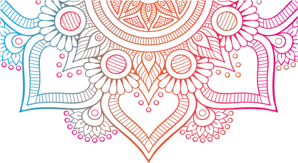 Индийский орнамент на прозрачном фоне